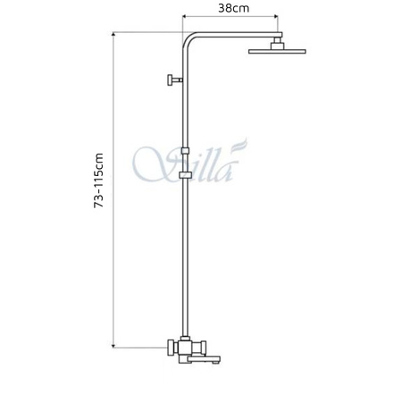 SPRCHOVÁ SOUPRAVA NÁSTĚNNÁ AURORA S-1199B ČERNÁ