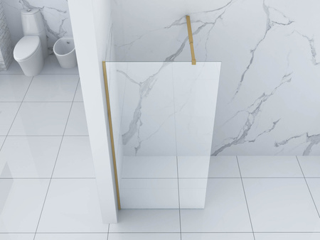 SPRCHOVÁ STĚNA WALK-IN 100x200 TRANSPARENTNÍ ZLATÁ