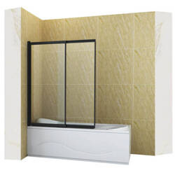 SPENCER SPRCHOVÁ ZÁSTĚNA 2-DÍLNÁ 120X150 POSUVNÁ ČERNÁ