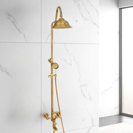 RETRO SPRCHOVÁ SADA VERONA NÁSTĚNNÁ S-1186V STARÉ ZLATO