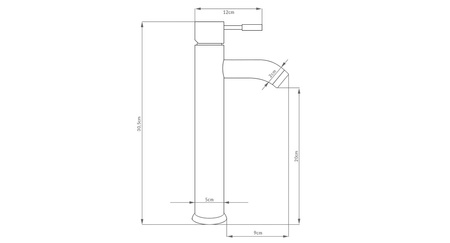 UMYVADLOVÁ BATERIE SENTINI VYSOKÁ S-2003D CHROM