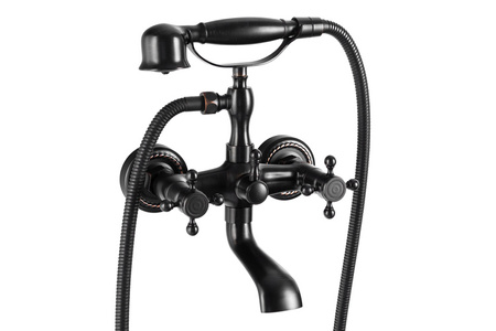 NÁSTĚNNÁ VODOVODNÍ BATERIE CAMILLA RETRO S-1167B ČERNÁ