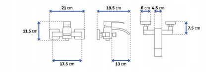 NÁSTĚNNÁ VODOVODNÍ BATERIE NEIRA S-1079 CHROM
