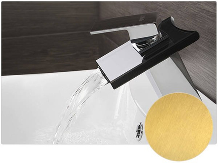 SKLENĚNÁ UMÝVADLOVÁ BATERIE LUNA STOJÍCÍ NÍZKÁ S-1002 CHROM