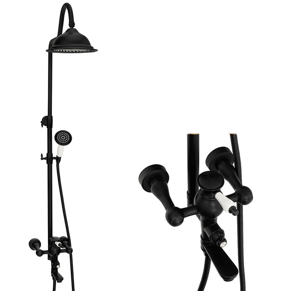 RETRO SPRCHOVÁ SOUPRAVA VERONA NÁSTĚNNÁ S-1186B ČERNÁ