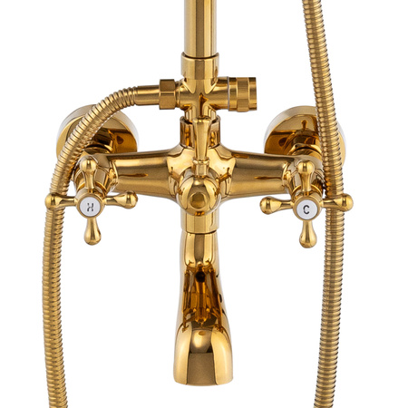 RETRO SPRCHOVÁ SOUPRAVA NÁSTĚNNÁ CAMILLA S-1197G ZLATÁ