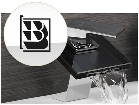 SKLENĚNÁ UMÝVADLOVÁ BATERIE LUNA STOJÍCÍ NÍZKÁ S-1002 CHROM