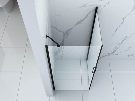 SPRCHOVÝ KOUT FRANKLIN ČTVERCOVÝ TRANSPARENTNÍ - 80X80X190 ČERNÝ