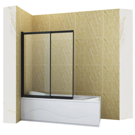 SPENCER 2-KŘÍDLOVÁ VANOVÁ ZÁSTĚNA 85X150 POSUVNÁ ČERNÁ