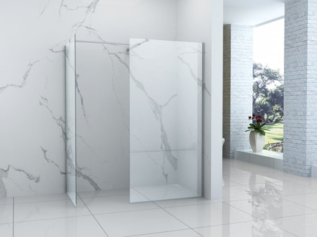 SPRCHOVÁ STĚNA PALMER WALK-IN DOUBLE 2-DÍLNÁ 90x200 80x200 TRANSPARENTNÍ CHRÓM