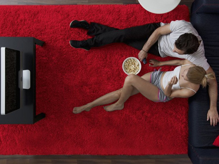 Koberec Shaggy 120 x 170 červený