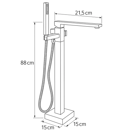 VANOVÁ BATERIE CUBO VOLNĚ STOJÍCÍ S-1082B ČERNÁ