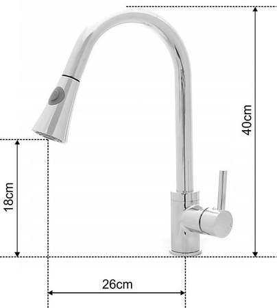 KUCHYŇSKÁ BATERIE DŘEZOVÁ S-2102 CHROM