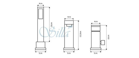 VANOVÁ BATERIE CUBO 3-OTVOROVÁ S-1032G ZLATÁ