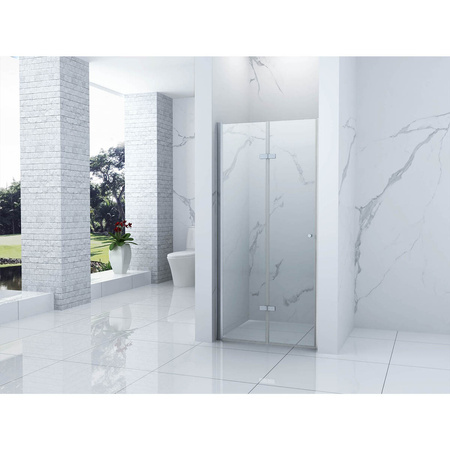 SKLÁDACÍ SPRCHOVÉ DVEŘE BOSTON - 190 X 70 CM CHROM