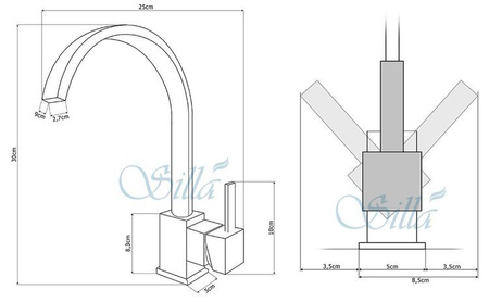 UMYVADLOVÁ BATERIE PURO VYSOKÁ OTOČNÁ S-1004G ZLATÁ