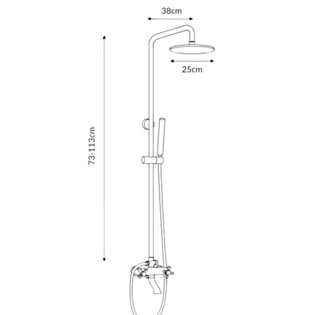 SPRCHOVÁ SOUPRAVA NÁSTĚNNÁ GRETA S-1209 CHROM