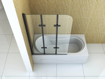 MARION SPRCHOVÁ ZÁSTĚNA 3-DÍLNÁ 120X140 POHYBLIVÁ ČERNÁ