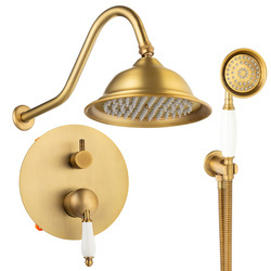 PODOMÍTKOVÁ SPRCHOVÁ SADA RETRO S-1175V STARÉ ZLATO