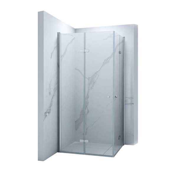 SPRCHOVÝ KOUT BAXLER ČTVERCOVÝ TRANSPARENTNÍ - 80X80X190 CHROM