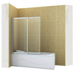 SPENCER DVOJKŘÍDLOVÁ VANOVÁ ZÁSTĚNA 85X150 POSUVNÁ CHROMOVÁ