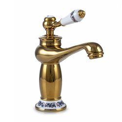 UMYVADLOVÁ BATERIE PALOMA STOJÍCÍ NÍZKÁ ZLATÁ S-1107 RETRO