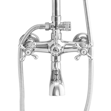 SPRCHOVÁ SOUPRAVA NÁSTĚNNÁ RETRO CAMILLA S-1197 CHROM