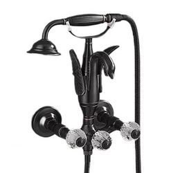 NÁSTĚNNÁ VODOVODNÍ BATERIE SWENNA RETRO S-1177B ČERNÁ