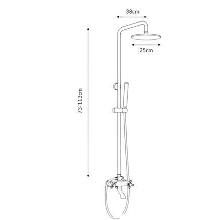 SPRCHOVÁ SOUPRAVA NÁSTĚNNÁ VALERIA S-1200G ZLATÁ