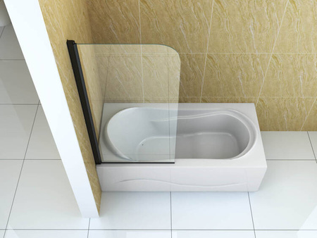 MARION SPRCHOVÁ ZÁSTĚNA JEDNOKŘÍDLOVÁ 70X140 POHYBLIVÁ ČERNÁ