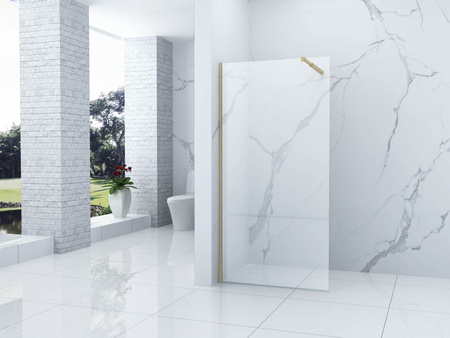 SPRCHOVÁ STĚNA WALK-IN 120x200 TRANSPARENTNÍ ZLATÁ
