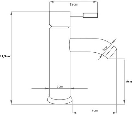 UMYVADLOVÁ BATERIE SENTINI STOJACÍ NÍZKÁ S-2003G ZLATÁ