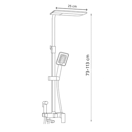 SPRCHOVÁ SOUPRAVA NÁSTĚNNÁ CUBO S-1067WG BÍLÁ/ZLATÁ