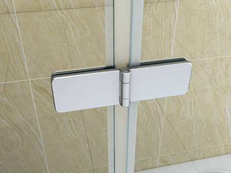 SPRCHOVÁ ZÁSTĚNA MARION 3-DÍLNÁ 120X140 POHYBLIVÁ CHROMOVÁ