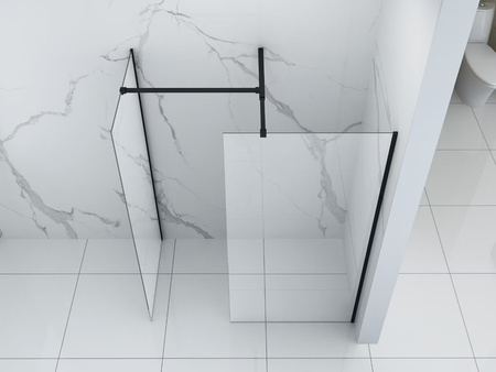 SPRCHOVÁ ZÁSTĚNA PALMER WALK-IN DOUBLE 2-DÍLNÁ 80x200 100x200 TRANSPARENTNÍ ČERNÁ