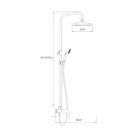 RETRO SPRCHOVÁ SADA VERONA NÁSTĚNNÁ S-1186V STARÉ ZLATO