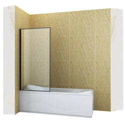 MADISON JEDNOKŘÍDLOVÁ VANOVÁ ZÁSTĚNA 80X140 FIX ČERNÁ