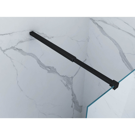 SPRCHOVÁ STĚNA WALK-IN 2-DÍLNÁ 110x50x200 PRŮHLEDNÁ ČERNÁ