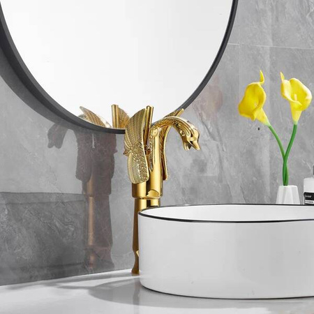 UMYVADLOVÁ BATERIE SWENNA VYSOKÁ RETRO S-1178G ZLATÁ