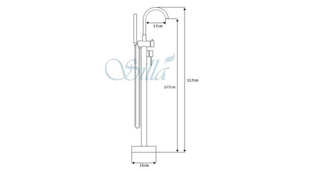 VOLNĚ STOJÍCÍ VANA BATERIE ROSA S-1069G ZLATÁ