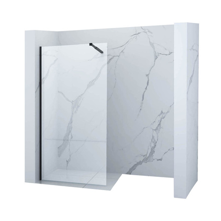 SPRCHOVÁ ZÁSTĚNA WALK-IN 80x200 TRANSPARENTNÍ ČERNÁ