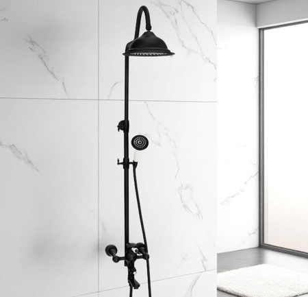 RETRO SPRCHOVÁ SOUPRAVA VERONA NÁSTĚNNÁ S-1186B ČERNÁ