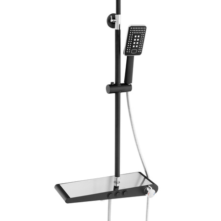 SPRCHOVÁ SOUPRAVA NÁSTĚNNÁ LIVIA S-1206BC ČERNÁ/CHROMOVÁ