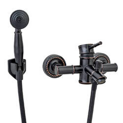 NÁSTĚNNÁ VODOVODNÍ BATERIE RETRO LAURA S-1182BV ČERNÁ