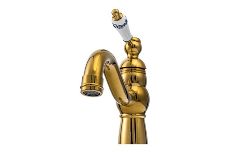 UMYVADLOVÁ BATERIE PALOMA STOJÍCÍ NÍZKÁ RETRO S-1109 ZLATÁ